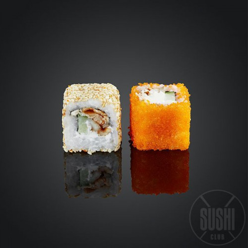 134. SUŠI TOBIKO UNAGI MAKI - 8 gab.  